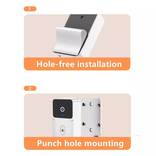Wireless Smart Video Door Bell With Chime Ringer Security Phone Camera Doorbell - Picture 6 of 12