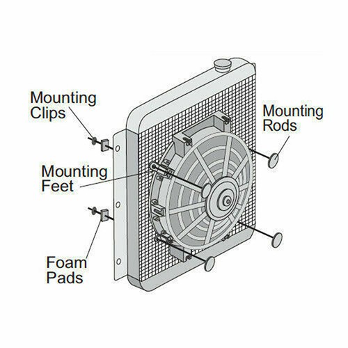 ZIP TIES STRAPS ELECTRIC RADIATOR FAN TIE 2 PACK STRAP MOUNTING KIT TABS SPRINGS - Bild 7 von 8