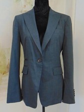 United Colors of Benetton Black 1 Button Blazer Jacket Gray Women  s Size 42/6 US
