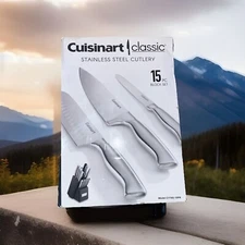 Cuisinart C77SS-15PK 15-Piece Stainless Steel Hollow Handle Block Set  NIOB