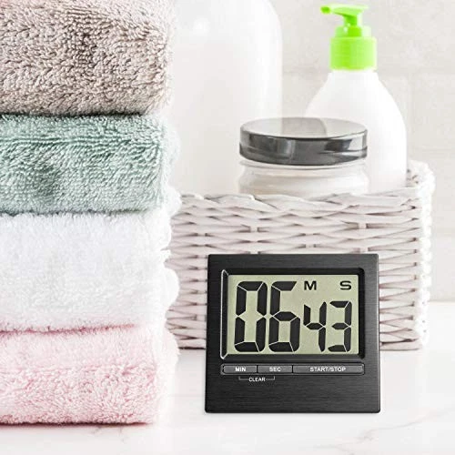 (TG. 1 - confezione) TFA Dostmann 38.2013.01 Timer elettronico, Alluminio, Nero, - Immagine 4 di 4