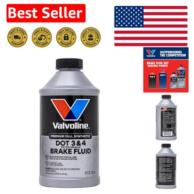 #ad 12oz DOT 3 amp; 4 Synthetic Brake Fluid with Vapor Lock Resistance for All Vehicles $12.99
