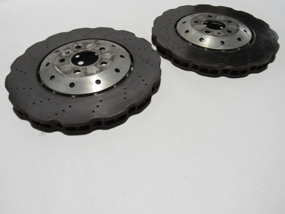 Audi RS7 C7 2016 conjunto de disco rotor de freio dianteiro direito esquerdo 2 peças 12-18; - Imagem 3 de 4