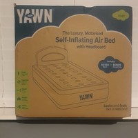 YAWN Self-Inflating Single Airbed with Headboard Built-in Pump NEW IN BOX