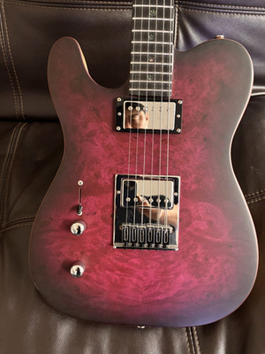 AIO TC1-HH Left-Handed Neck throElectric Guitar - Boysenberry js001