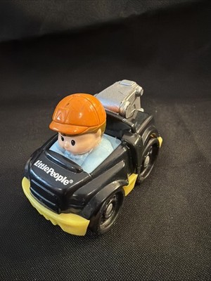 Fisher Price Little People Wheelies Helping City Working Helper Black Tow Truck