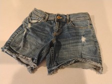 Girls Abercrombie Kids Distressed Denim Shorts - SZ 13/14