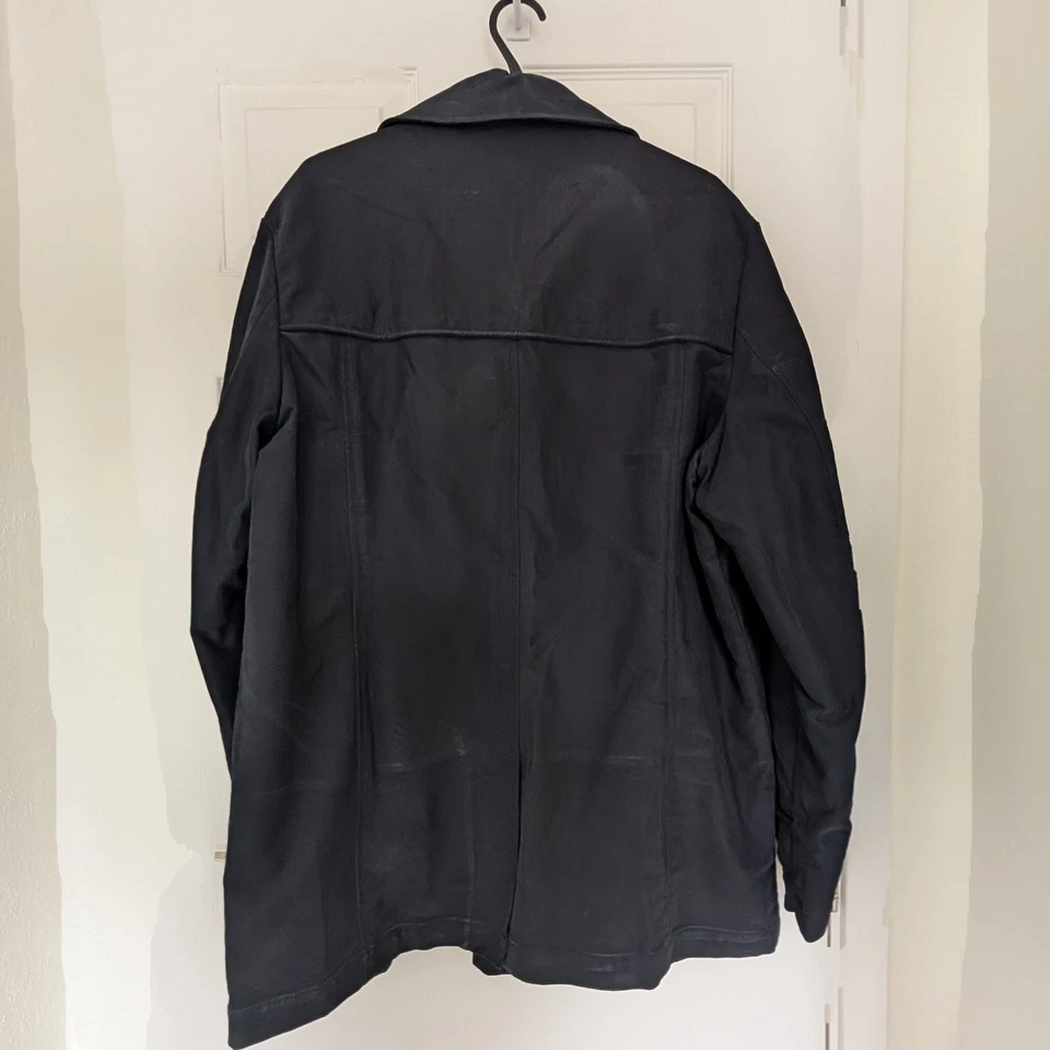  Mango HE men's double breasted peacoat navy blue size XL  - Image 2 of 4