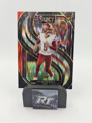 2024 Panini Select - Premier Level Jayden Daniels #112 Black & Red Shock Prizm