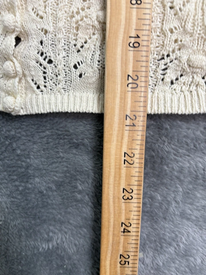 Camiseta sin mangas Sezane para mujer talla XS correa de espagueti beige tejido botón Foto 3 de 4