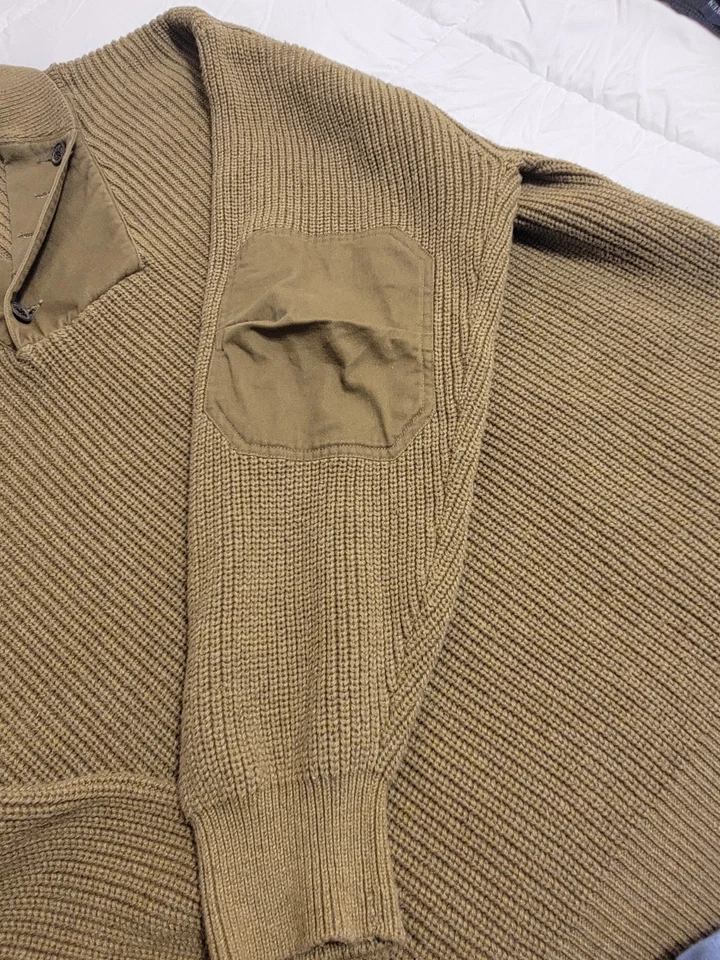 Suéter de Infantería Orvis Para Hombres Caqui Verde L Mantón Cuello Deportivo Pesca Exterior Foto 4 de 4