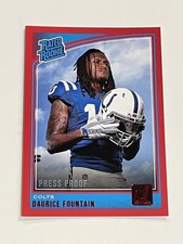 2018 Donruss Football Press Proof Red - Daurice Fountain RC - Indianapolis Colts