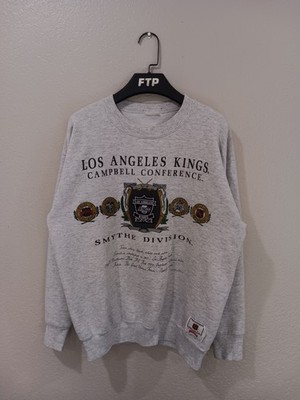 Vintage 1991 LA Kings Nutmeg Mills Sweatshirt Large Graphic Logo Hockey Pullover