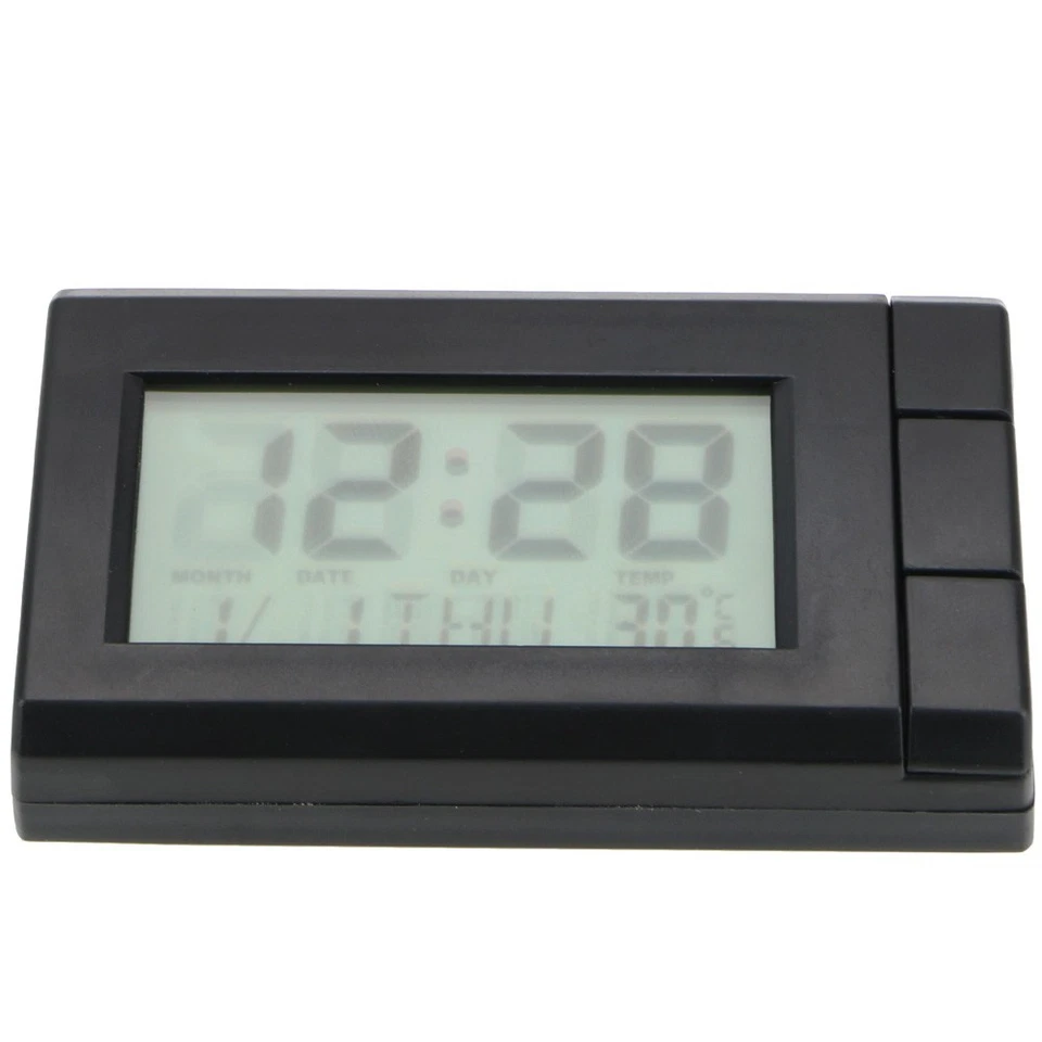 Electronic Display Digital Clock 1 Pcs Auto Thermometer Car LCD - Image 3 of 4