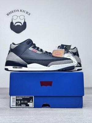 Size 13 - Levi's x Air Jordan 3 Retro SP Black Denim for sale