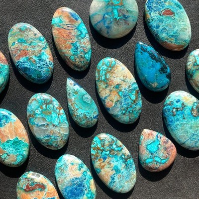 Shattuckite & Cuprite Azurite Cabochon Mix Shape Cabochon Loose Gemstone Lot