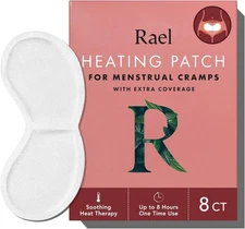 Rael Herbal Heating Patches, Period Cramps Relief, Heat Therapy (Large, 8 Count)