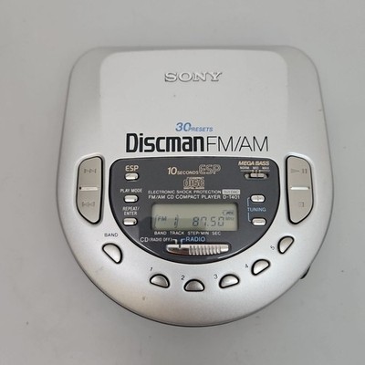 SONY Discman FM/AM ポータブルCDプレーヤー Sony Discman D-T401 Compact CD AM FM Player Mega Bass ESP Tested