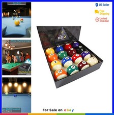 Billiard Ball Set 16 Balls 2-1/4 Inch Regulation Size Weight Resin Pool Balls