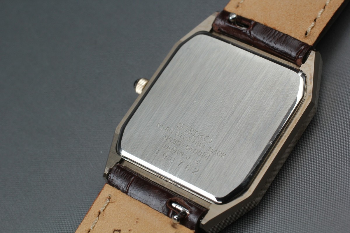 Vtg 1981 N MINT Seiko Dolce 6030-5400 NSAG Gold Octagon Quartz