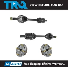 TRQ Front CV Axle Shafts & Wheel Hub Bearing Assemblies Set of 4 for Accord
