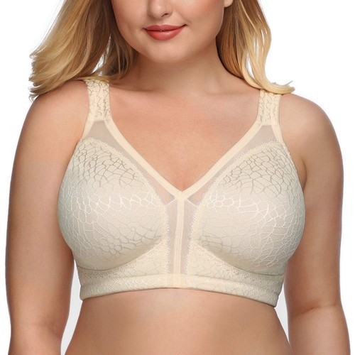 DotVol Women's Full Figure Minimizer Bra sz 40G Nude Large Bust Wirefree Non Pad - Picture 6 of 6