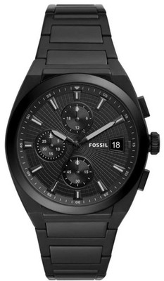 Fossil Everett FS5797 Chronograph Black Stainless Steel Watch