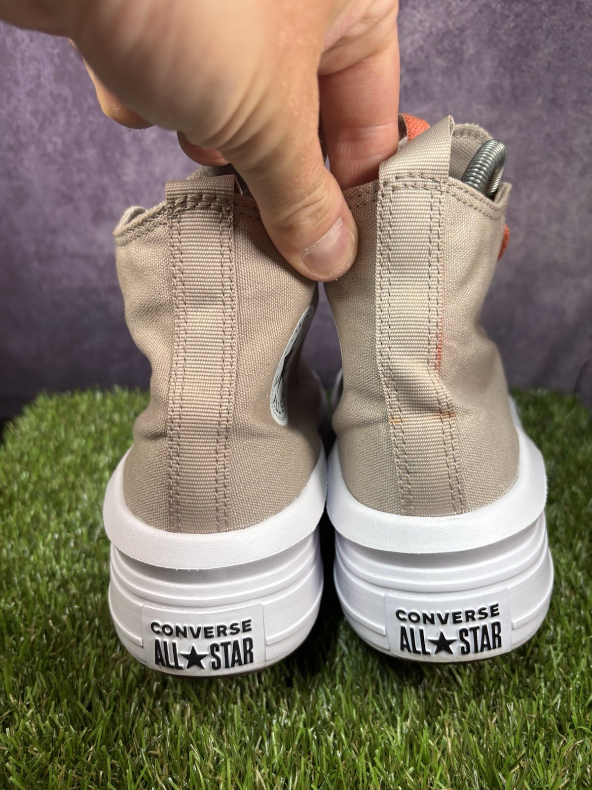Converse Chuck Taylor All Star Move Platform Hi Trainers White UK 5.5 Womens image 5