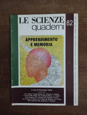 1995 02 LE SCIENZE QUADERNI FEBBRAIO 1995 N.82 APPRENDIMENTO E MEMORIA