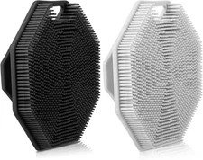 2 Pcs of Silicone Face Scrubber, Gentle Exfoliating Body Buffer, All Skin Types,