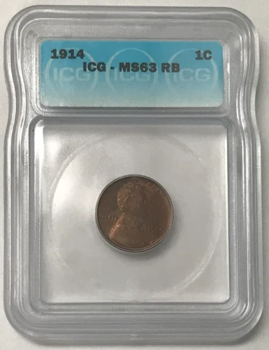 1914 1C Lincoln Wheat Cent ICG MS63 RB