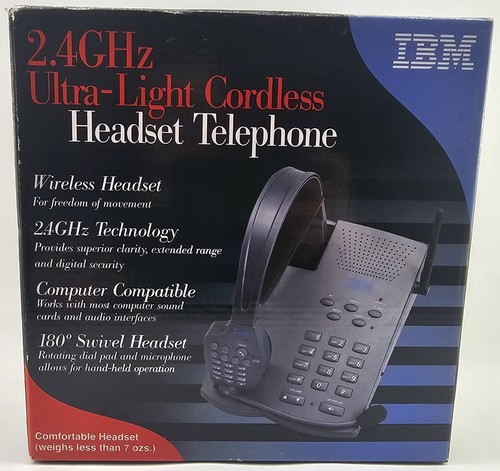 NEW IBM 2.4GHz Ultra-Light Cordless Headset Telephone - Wireless - IBM-3330