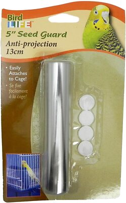 Penn Plax Bird Seed Guard Cage Protector 5'' Tall 80'' Circumference Projection 