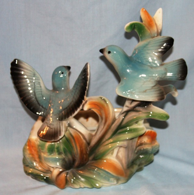 Vintage Ceramic Bluebird Planter Lane & Co 1959 Van Nuys California