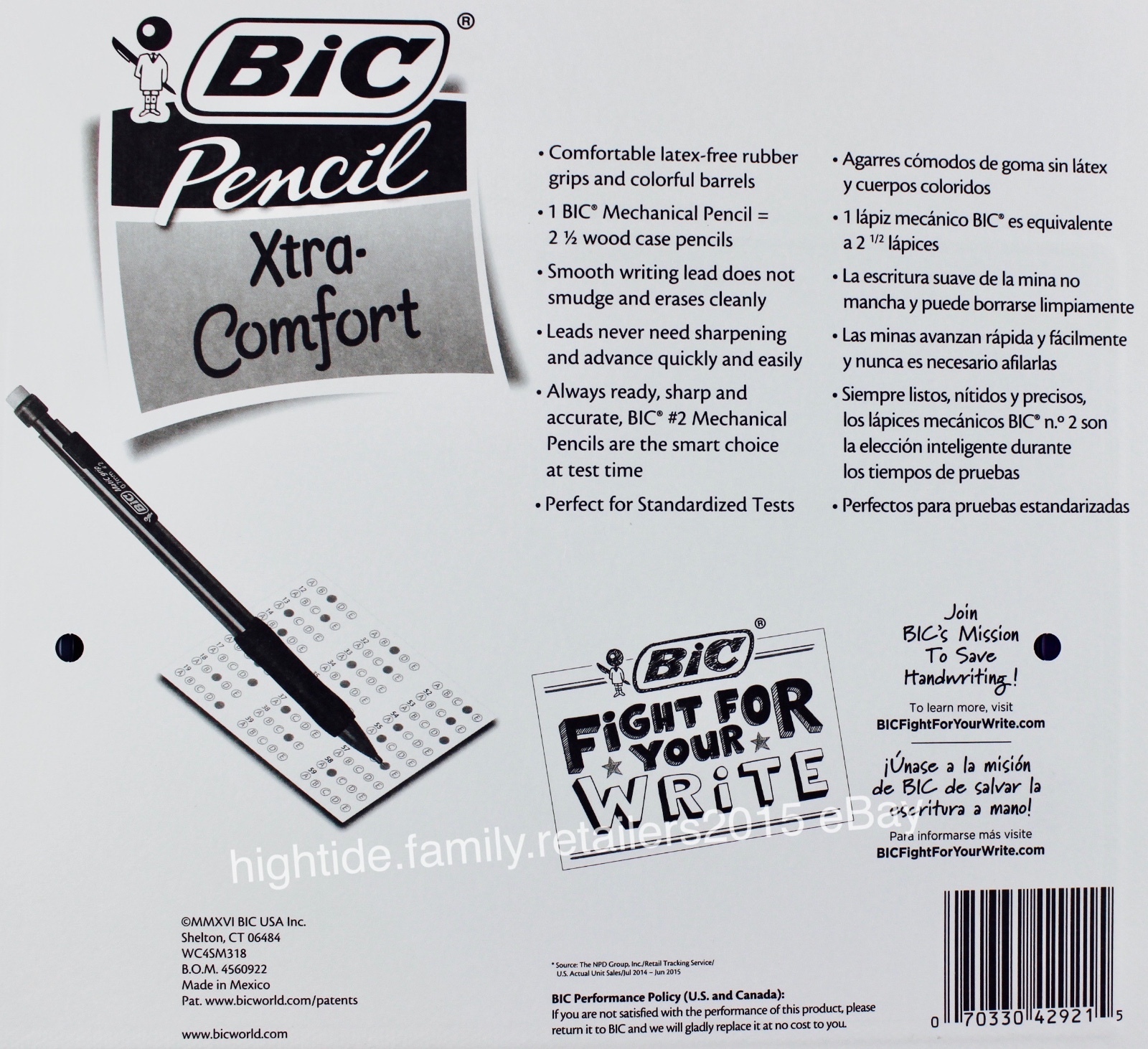 BiC #2 0.7mm Medium Mechanical Pencils Soft Grip Xtra Comfort, 32 Value Pack