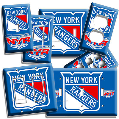 NEW YORK RANGERS NYR HOCKEY NY TEAM LOGO LIGHT SWITCH OUTLET WALL PLATE GAME ART