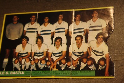 FICHE VINTAGE )) Equipe BASTIA * les grandes équipes francaises-vache qui rit