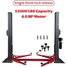 12000 Lbs Two Post Lift Single Lock Auto Lift Car Lift 2-Post Lift Truck Hoist