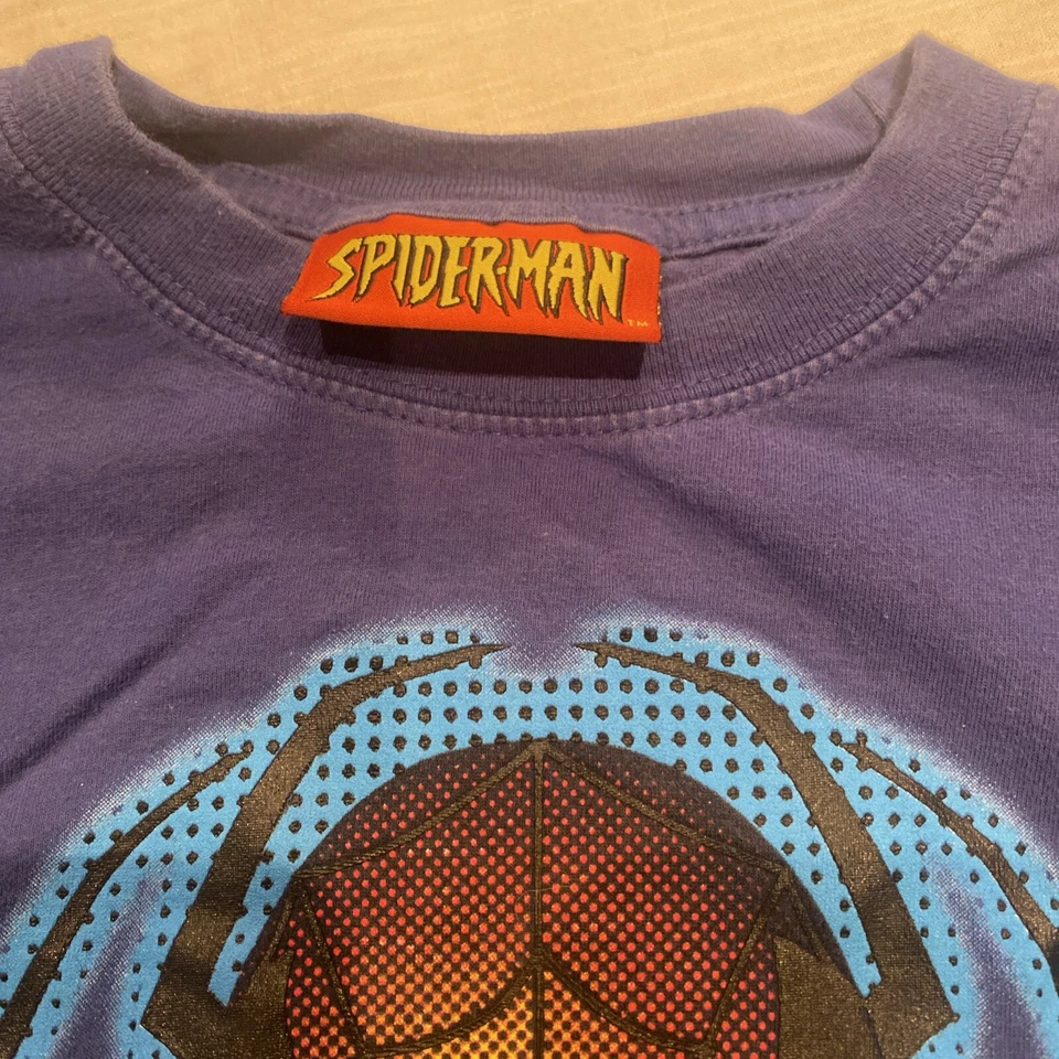 MARVEL SPIDER-MAN Boys SIze 6X Blue Long Sleeve Pullover Shirt - Image 3 of 4
