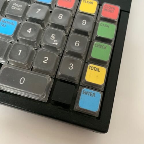 Toshiba 3AC00985700 MANPOS Keyboard POS w 2 Keys Credit Card Swiper Wires WORKS - Picture 17 of 18