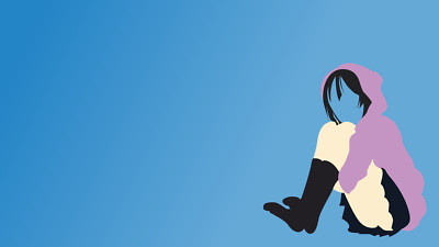 Anime vectors girls akiyama mio kon gradient blue Custom Gaming Mat Desk