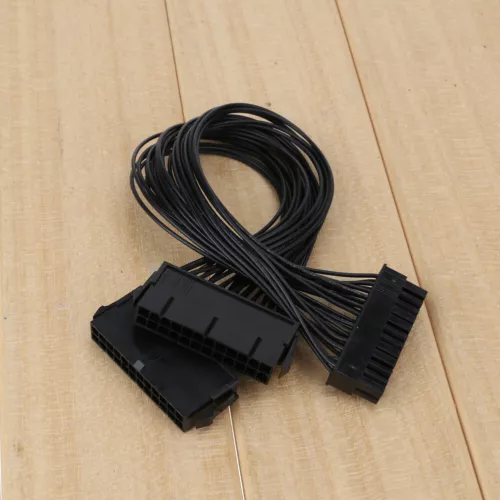24Pin ATX Dual PSU Power Extenders Cables for PC Mining Adapter Connector