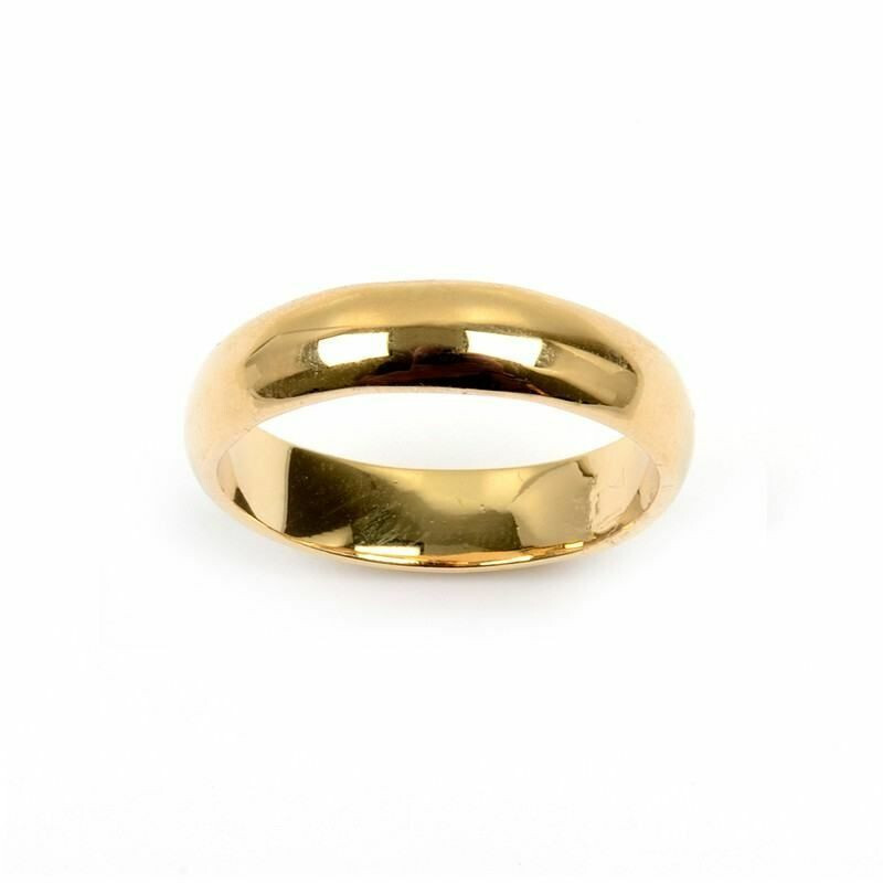 Alliance plaqué or 18 carats taille 62 bijou élégant homme