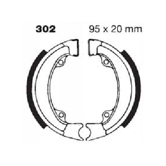 Standard Organic Brake Shoes EBC 302 - Image 3 of 3