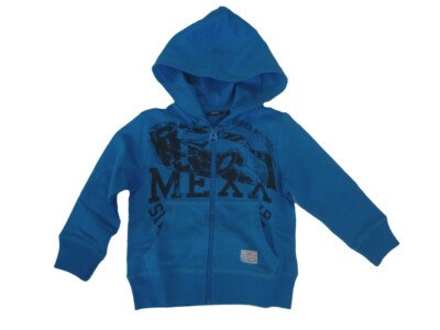 MEXX Jungen Kinder Sweartshirt-Jacke electric blue lemonade Gr. S 98/104