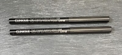 2x Clinique High Impact Custom Black Kajal pencil in Blackened Black