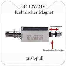Hub Magnet Elektromagnet Elektrischer Magnet Push-Pull Aktuator DC 12V/24V