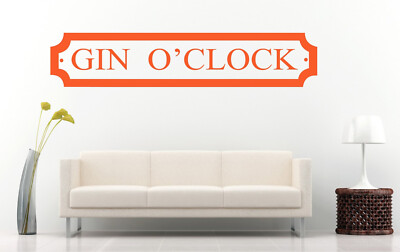 Gin Uhr, Vinyl Wandkunst Aufkleber Aufkleber Wandbild, Esszimmer, Bar, Küche