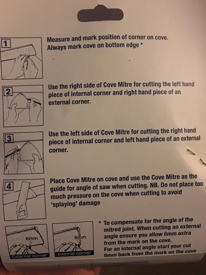 NUEVA Herramienta de esquina de corte reutilizable Mitre Cove para cubierta de yeso de 90 mm Vendedor del Reino Unido Foto 3 de 4