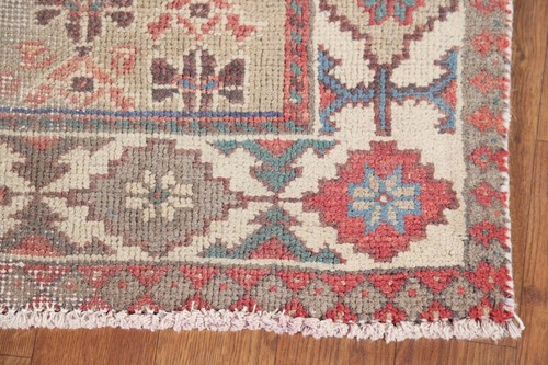 Distressed Wool Traditional 10 ft. Runner Vintage Rug 3x10 Handmade for Hallway - Picture 5 of 19